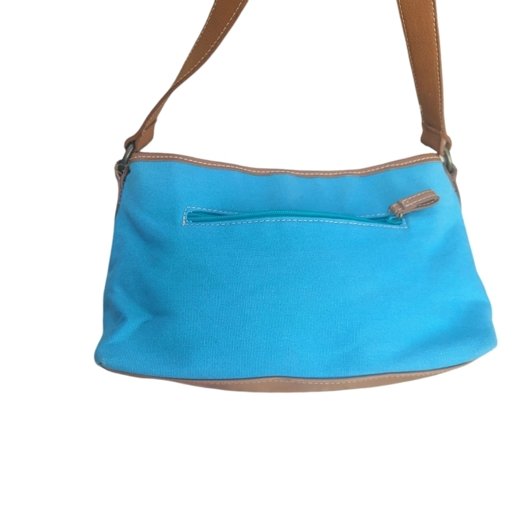 Jamaica Bay Teal Canvas Shoulder Bag - Picture 3 of 15
